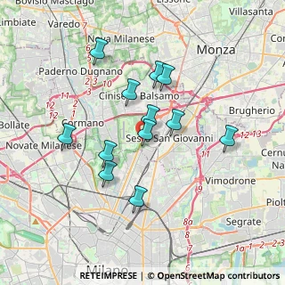 Mappa Via Clerici, 20099 Milano MI, Italia (3.12333)