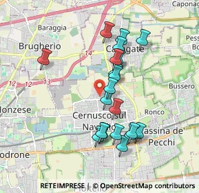 Mappa Via Boves, 20063 Cernusco sul Naviglio MI, Italia (1.639)