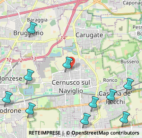 Mappa Via Boves, 20063 Cernusco sul Naviglio MI, Italia (3.05727)