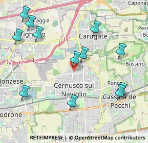 Mappa Via Boves, 20063 Cernusco sul Naviglio MI, Italia (2.3975)