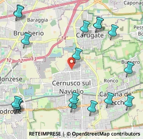 Mappa Via Boves, 20063 Cernusco sul Naviglio MI, Italia (2.85882)