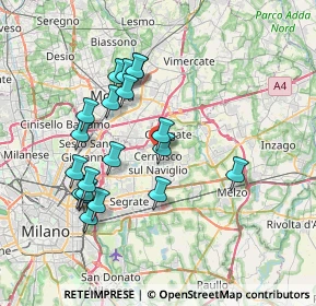 Mappa Via Boves, 20063 Cernusco sul Naviglio MI, Italia (7.141)