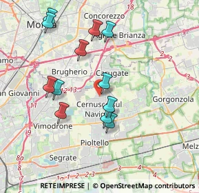 Mappa Via Boves, 20063 Cernusco sul Naviglio MI, Italia (3.6475)