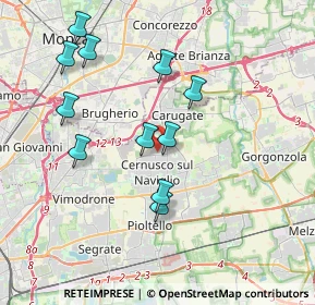 Mappa Via Boves, 20063 Cernusco sul Naviglio MI, Italia (3.71455)