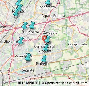 Mappa Via Boves, 20063 Cernusco sul Naviglio MI, Italia (4.40786)