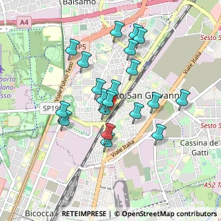 Mappa Piazza Martiri di via Fani 90 citofono Sesto Hub, 20099 Sesto San Giovanni MI, Italia (0.8105)