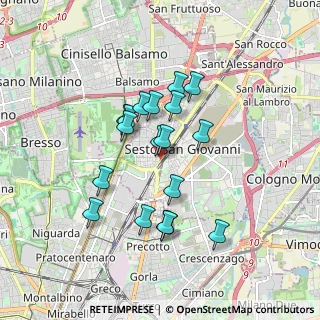 Mappa Piazza Martiri di via Fani 90 citofono Sesto Hub, 20099 Sesto San Giovanni MI, Italia (1.47278)
