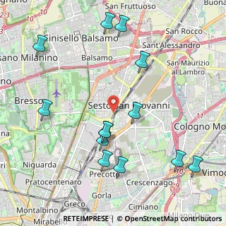 Mappa Piazza Martiri di via Fani 90 citofono Sesto Hub, 20099 Sesto San Giovanni MI, Italia (2.36308)