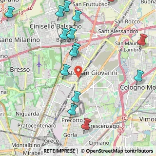 Mappa Piazza Martiri di via Fani 90 citofono Sesto Hub, 20099 Sesto San Giovanni MI, Italia (2.66)