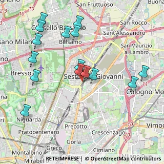 Mappa Piazza Martiri di via Fani 90 citofono Sesto Hub, 20099 Sesto San Giovanni MI, Italia (2.196)