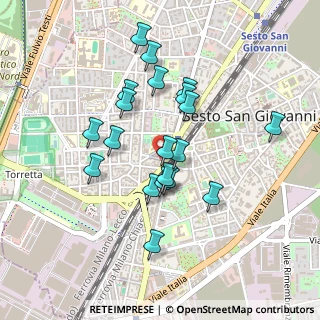 Mappa Piazza Martiri di via Fani 90 citofono Sesto Hub, 20099 Sesto San Giovanni MI, Italia (0.3995)