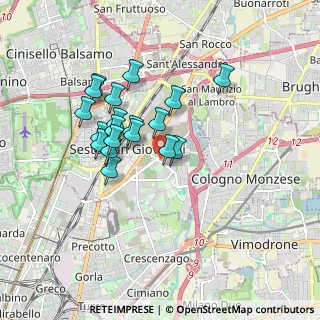 Mappa Via G. Cantore, 20099 Sesto San Giovanni MI, Italia (1.47526)