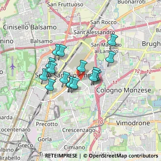 Mappa Via G. Cantore, 20099 Sesto San Giovanni MI, Italia (1.31294)