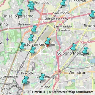 Mappa Via G. Cantore, 20099 Sesto San Giovanni MI, Italia (2.94267)