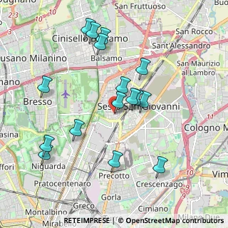 Mappa Via Fabio Filzi, 20099 Sesto San Giovanni MI, Italia (1.95063)