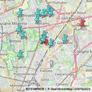 Mappa Via Fabio Filzi, 20099 Sesto San Giovanni MI, Italia (2.14267)