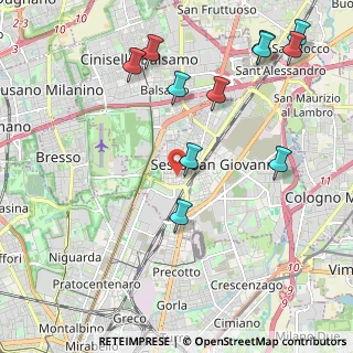 Mappa Via Fabio Filzi, 20099 Sesto San Giovanni MI, Italia (2.47455)