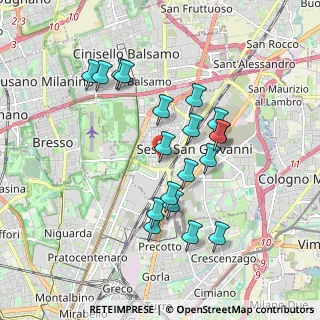Mappa Via Fabio Filzi, 20099 Sesto San Giovanni MI, Italia (1.69053)