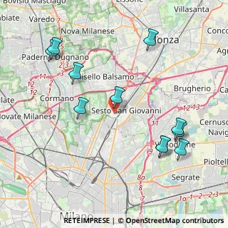 Mappa Via Fabio Filzi, 20099 Sesto San Giovanni MI, Italia (4.56091)