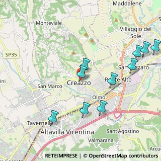 Mappa Via San Giuseppe, 36051 Creazzo VI, Italia (2.47364)