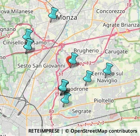 Mappa Via Finlandia, 20093 Cologno Monzese MI, Italia (3.76083)