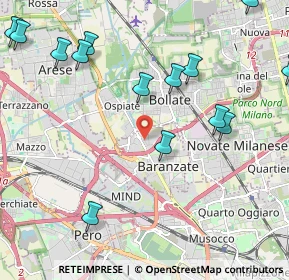 Mappa Via Pordoi, 20021 Baranzate MI, Italia (2.77)