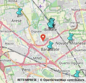 Mappa Via Pordoi, 20021 Baranzate MI, Italia (2.33917)