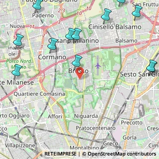Mappa Via Ludovico Ariosto, 20091 Bresso MI, Italia (3.1425)