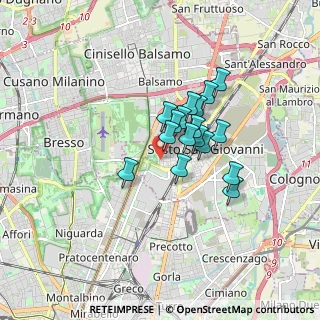 Mappa Via Custoza, 20099 Sesto San Giovanni MI, Italia (1.16118)