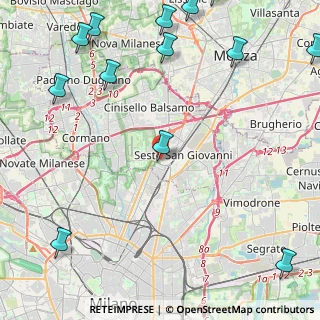 Mappa Via Custoza, 20099 Sesto San Giovanni MI, Italia (6.63154)