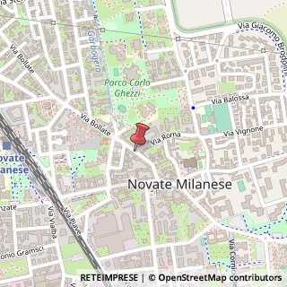 Mappa Via garibaldi giuseppe 29, 20026 Novate Milanese, Milano (Lombardia)
