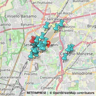 Mappa Via Montanari, 20099 Sesto San Giovanni MI, Italia (1.3775)