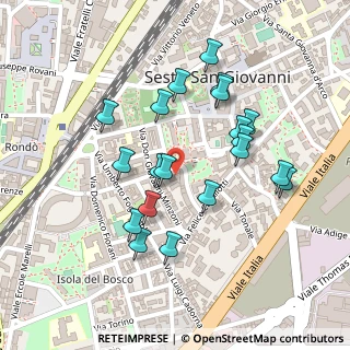 Mappa Via Eugenio Curiel, 20099 Sesto San Giovanni MI, Italia (0.2185)