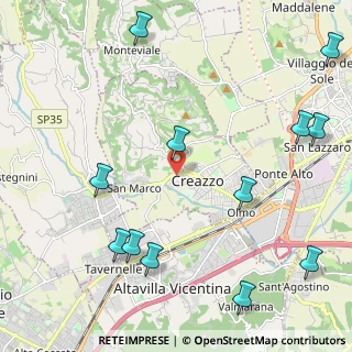 Mappa Via San Marco, 36051 Creazzo VI, Italia (2.81833)