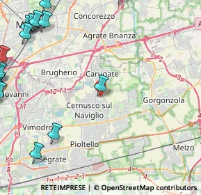Mappa Via Carlo Goldoni, 20063 Cernusco sul Naviglio MI, Italia (7.2765)