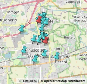 Mappa Via Carlo Goldoni, 20063 Cernusco sul Naviglio MI, Italia (1.244)