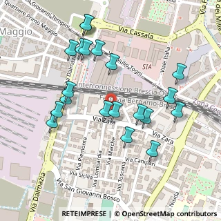 Mappa Via Zara, 25125 Brescia BS, Italia (0.2505)