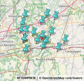 Mappa Via Giuseppe di Vittorio, 20065 Inzago MI, Italia (6.14667)