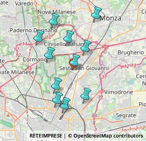 Mappa Via Cardinal Ferrari, 20099 Sesto San Giovanni MI, Italia (3.52273)