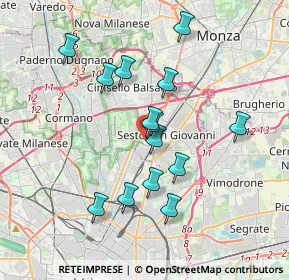 Mappa Via Cardinal Ferrari, 20099 Sesto San Giovanni MI, Italia (3.31357)