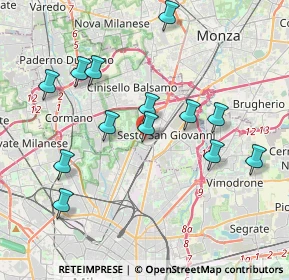 Mappa Via Cardinal Ferrari, 20099 Sesto San Giovanni MI, Italia (3.89231)