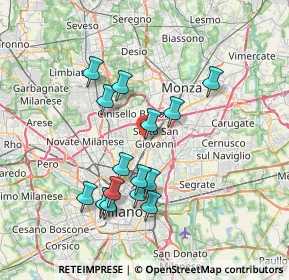 Mappa Via Cardinal Ferrari, 20099 Sesto San Giovanni MI, Italia (6.80333)