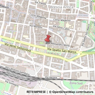 Mappa Via Francesco Crispi, 28, 25121 Brescia, Brescia (Lombardia)