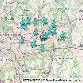 Mappa Via Grandi, 20041 Bussero MI, Italia (5.85933)