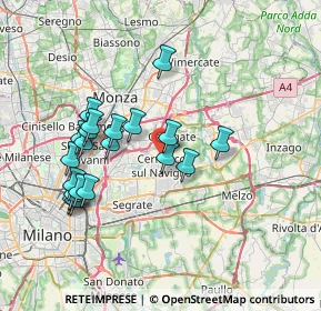 Mappa Via Piave, 20063 Cernusco sul Naviglio MI, Italia (6.9795)
