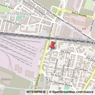 Mappa Via Zara, 121, 25125 Brescia, Brescia (Lombardia)