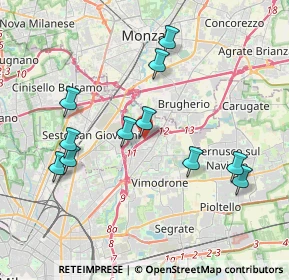 Mappa A51 Tangenziale Est di Milano, 20093 Cologno Monzese MI, Italia (3.83909)