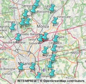 Mappa A51 Tangenziale Est di Milano, 20093 Cologno Monzese MI, Italia (8.877)