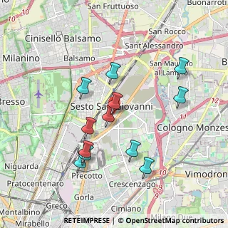 Mappa Via Alessandro Manzoni, 20099 Sesto San Giovanni MI, Italia (1.78667)