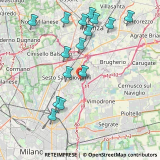 Mappa Via Catania, 20099 Sesto San Giovanni MI, Italia (4.656)